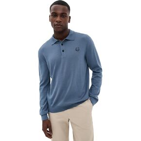 Maison Kitsuné Men's Bold Fox Head Patch Polo Sweater