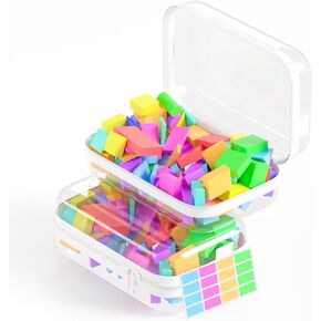 2Pcs Clear Hard Shell Zipper Case, BIiss Plastic Bins for Organizing, Clear Zipper Pouches Makeup Case & Lidded Storage Bins Organizer for Storage Cosmetics, Puzzles, 8.7 x 6.3 x 2.4 Inch in Saudi Arabia