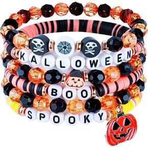 Friendship Bracelets - Beaded Bracelets Set for Teen Women, Stretchable Preppy Bracelets, Stackable & Colorful Bracelets - Ideal Gifts, 4th of July, Halloween, Christmas in Saudi Arabia