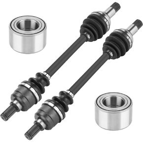 Rear Left or Right CV Axle & Wheel Bearing Kit for Yamaha Grizzly 550/700 2007 2008 2009 2010-2014, Kodiak 450 2018-2021, 2 CV Axles and 2 Wheel Bearings