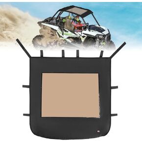 KEMIMOTO Soft Canvas Roof Top, 1680D Oxford Fabric, Waterproof, Compatible with Polaris RZR XP 1000 / Turbo / 900 up to 2023. Black UTV Sunshade Soft Top for 2-Seater Models
