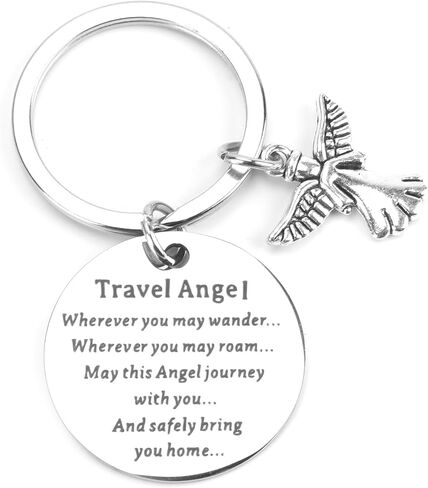 Compass Keychain Airplane Keychains Travel Gifts Earth Key Chram Friendship Keyring Angel Keycharms Trip Keycharm in Kuwait