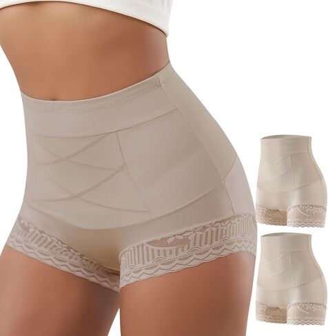 Shapewear Tummy Control Underwear High Waisted Girdle Body Shaper Postpartum Stretch Full Coverage for Women 4 Packs in Saudi Arabia
