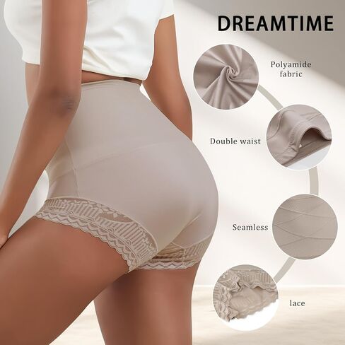 Shapewear Tummy Control Underwear High Waisted Girdle Body Shaper Postpartum Stretch Full Coverage for Women 4 Packs in Saudi Arabia