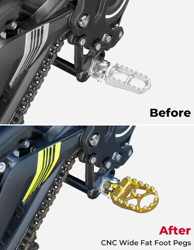 KEMIMOTO Motorcycle Foot Peg Foot Rest Compatible with Surron Light Bee X/S Footpegs x260 and x160 Talaria Sting MX3 MX4 Talaria XXX Electric Dirt Bike Black in Saudi Arabia