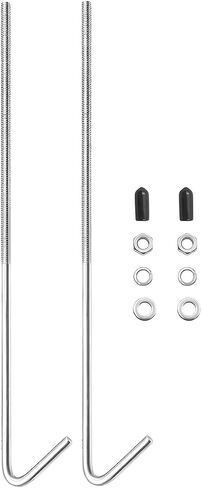 8 Inch 304 Stainless Steel J Hook Car Battery Hold Down Bolts, 2PCS Vehicle Battery Tie Down Mount Bracket Kit, Auto Battery Support Tool Accessories, Universal for SUV Sedan Truck in Kuwait