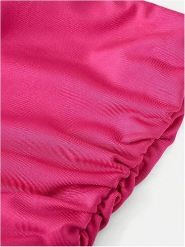 Floerns Girl's Basic Sleeveless Bandeau Kids Strapless Ruched Tube Tops in Kuwait