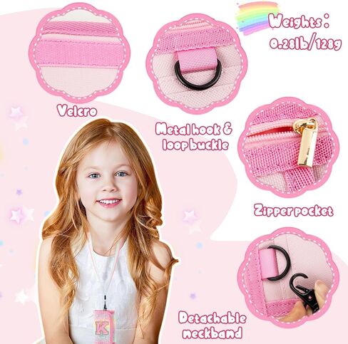 Girls Wallets for Kids 2 3 4 5 6 7 8 9 10 Year Old, Personalized Initial Purse for Teen Girls, Small Cute Letter Trifold Wallet Rainbow Glitter Toddler Coin Pocket with Magic Sticker Gifts(Pink-P) in Kuwait