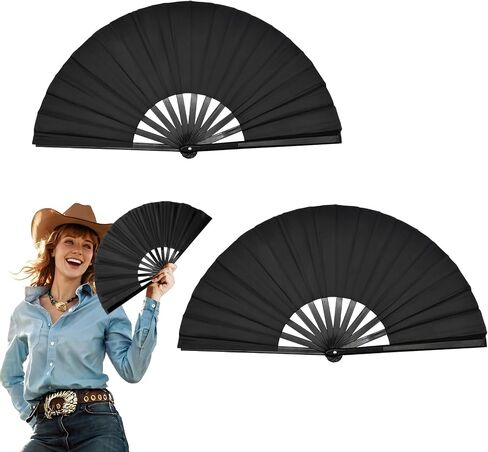 Boots on The Ground Fan, Large Folding Hand Fan Line Dance Popping Fan, Clack Fans for Line Dancing, Hand Fans for Women Foldable for Concerts, Church, Party, Performance, Gift in Saudi Arabia