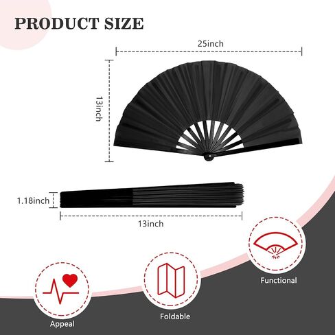 Boots on The Ground Fan, Large Folding Hand Fan Line Dance Popping Fan, Clack Fans for Line Dancing, Hand Fans for Women Foldable for Concerts, Church, Party, Performance, Gift in Saudi Arabia