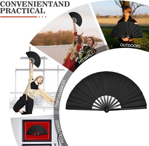 Boots on The Ground Fan, Large Folding Hand Fan Line Dance Popping Fan, Clack Fans for Line Dancing, Hand Fans for Women Foldable for Concerts, Church, Party, Performance, Gift in Saudi Arabia