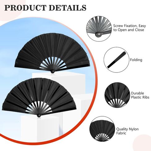 Boots on The Ground Fan, Large Folding Hand Fan Line Dance Popping Fan, Clack Fans for Line Dancing, Hand Fans for Women Foldable for Concerts, Church, Party, Performance, Gift in Saudi Arabia