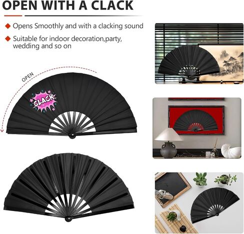 Boots on The Ground Fan, Large Folding Hand Fan Line Dance Popping Fan, Clack Fans for Line Dancing, Hand Fans for Women Foldable for Concerts, Church, Party, Performance, Gift in Saudi Arabia
