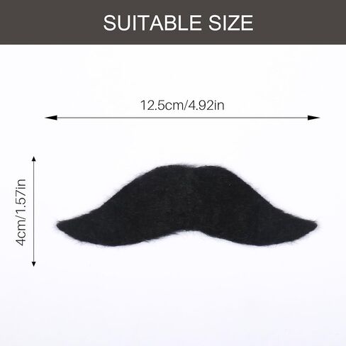 Yan Dream Black Stick On Mustache for Men Self Adhesive Classic Halloween Fake Mustaches in Saudi Arabia