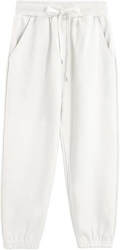 ACESTAR Kids Unisex Plain Sweatpants Cotton Drawstring Casual Pull-on Jogger Pants for Boys or Girls Age 5-14Y in Saudi Arabia