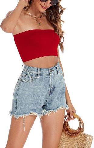 Tops Tube Tops Summer Bandeau Top Crasual Crip Out Out Britless Tank Basic Shirt Shirt in Kuwait