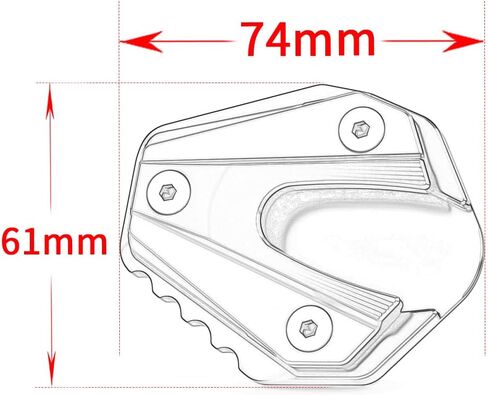 لـ H.Onda Rebel 300/500 CMX 300/500 2017 ~ 2024 Motocycle CNC Kickstand Side Stand Enlarge Extension Pad Rebel 500 Rebel300 CMX500 CMX300 Accessories (No Logo-Black) in Saudi Arabia