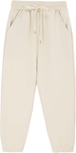 ACESTAR Kids Unisex Plain Sweatpants Cotton Drawstring Casual Pull-on Jogger Pants for Boys or Girls Age 5-14Y in Saudi Arabia