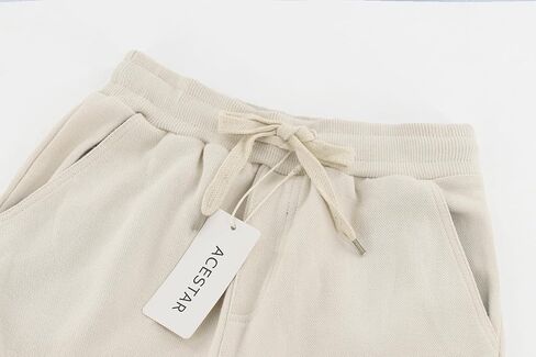 ACESTAR Kids Unisex Plain Sweatpants Cotton Drawstring Casual Pull-on Jogger Pants for Boys or Girls Age 5-14Y in Saudi Arabia