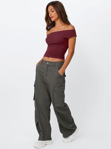 Trendy Queen Off The Shoulder Tops for Women Going Out Y2K Summer Cute Shirts Sexy 2025 Double Lined Spring Club Outfits in Kuwait