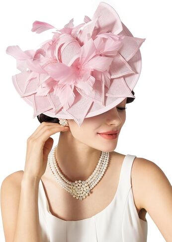 SWEETV Sinamay Kentucky Derby Hats Fascinators for Women, Tea Party Hats for Church, Cocktail, Wedding, Fancy Dress Party in Saudi Arabia