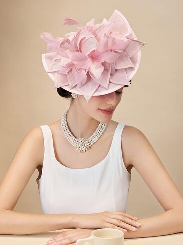 SWEETV Sinamay Kentucky Derby Hats Fascinators for Women, Tea Party Hats for Church, Cocktail, Wedding, Fancy Dress Party in Saudi Arabia