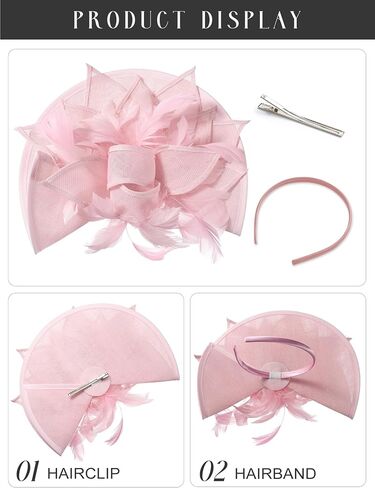 SWEETV Sinamay Kentucky Derby Hats Fascinators for Women, Tea Party Hats for Church, Cocktail, Wedding, Fancy Dress Party in Saudi Arabia
