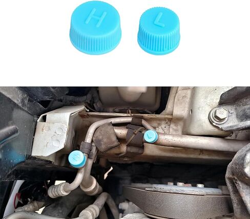 غطاء صمام استبدال لتكييف الهواء ، غطاء التبريد ، R134A AC System Caps (ارتفاع الضغط والمنخفض) ، وملحقات ختم تكييف الهواء للسيارات (4 مساءً) in Kuwait