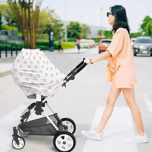 Sweet Jojo Designs Vintage Airplane Boy Infant Baby Car Seat Cover Nursing Breastfeeding High Chair Shopping Cart Stroller Carseat Canopy Carrier Multipurpose Use - Yellow Orange Red White Blue Clouds in Saudi Arabia