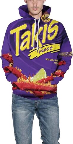 Basoteeuo Mens Hoodies Pullover Graphic Design 3D Cool Novelty Long Sleeve Witshirts مع جيوب in Kuwait