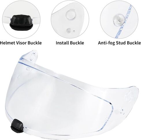 C70 Motorcycle Helmet Shield For FG-17 FG-ST IS-17 HJ20M Full Face Helmet Visor Shield Accessories (Clear) in Saudi Arabia