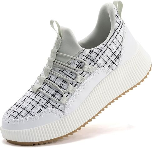 Kyedoo Women's Platform Chunky Sneakers Comfortable Casual Fashion Lace-up City Travel Walking Shoes in Kuwait