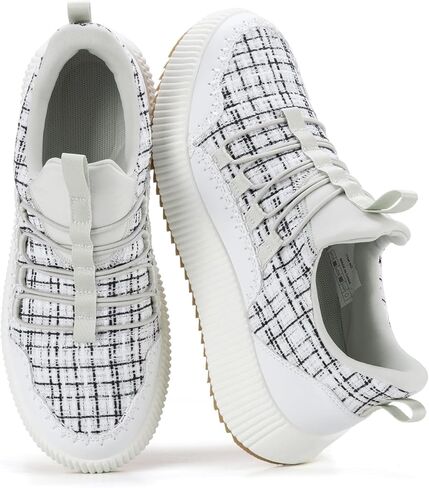 Kyedoo Women's Platform Chunky Sneakers Comfortable Casual Fashion Lace-up City Travel Walking Shoes in Kuwait