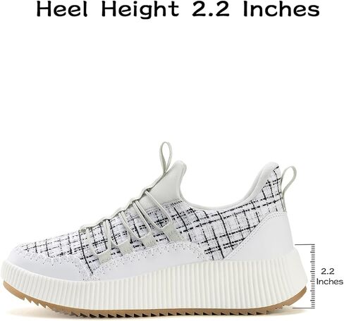 Kyedoo Women's Platform Chunky Sneakers Comfortable Casual Fashion Lace-up City Travel Walking Shoes in Kuwait