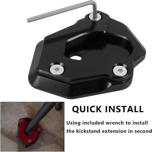 تمديد وسادة Kickstand for Z900 Z900RS Z650 ، إكسسوارات الدعم الجانبية لدعم القدم ، استبدال kawasaki Z650 Z900RS 2017-2024 2023 2022 2021 2020 2019 (Red) in Saudi Arabia