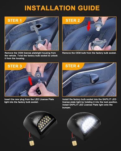 LED الكامل لوحة LID TAG TAG LIGHT FOR CHEVY SILVERADAD 1500 2500 3500 Suburban Tahoe GMC SIERRA 1500 2500 3500 Yukon XL Escalade Tag Rambly Assembly Assembly in Kuwait