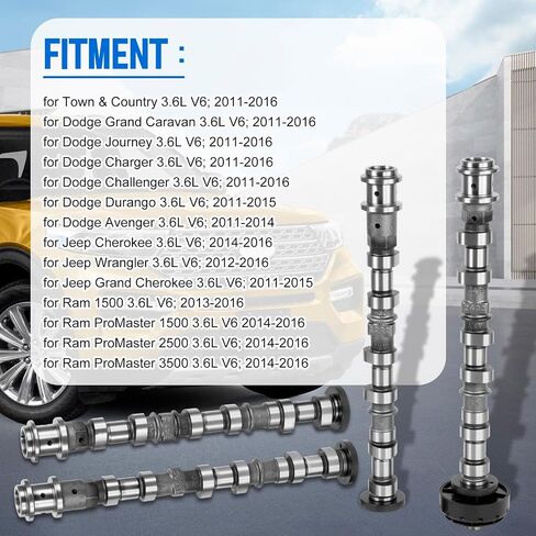 New Right Side Intake Camshaft 5184380AG 5184380AH 5184380AF for Chrysle 300 3.6L/for Je-ep Grand Cherokee Wranglerfor Dodge Avenger Challenger Durango 3.6L/for RAM Vehicles with 3.6L Engine V6 Models in Saudi Arabia