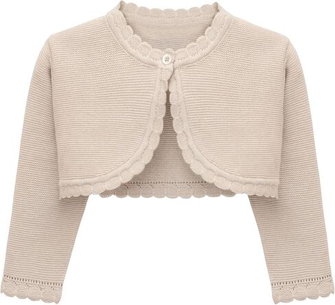 Lilax Girls's Long Sleeve Cardigan Button Button Closure Bolero تجاهل in Kuwait