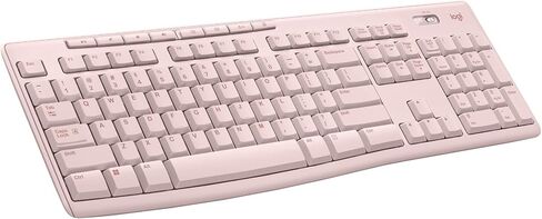 مجموعة لوحة مفاتيح وماوس لاسلكية من لوجيتك MK270 لنظام التشغيل Windows، 2.4 جيجا هرتز لاسلكي، ماوس صغير الحجم، 8 مفاتيح للوسائط المتعددة والاختصارات، عمر بطارية لمدة عامين، للكمبيوتر الشخصي والكمبيوتر المحمول - وردي in Saudi Arabia