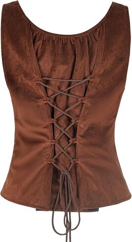 Women's Pirate Vest Renaissance Steampunk Corset Medieval Bodice in Saudi Arabia