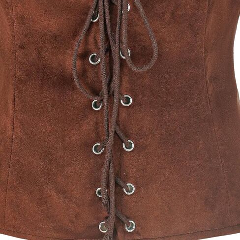 Women's Pirate Vest Renaissance Steampunk Corset Medieval Bodice in Saudi Arabia