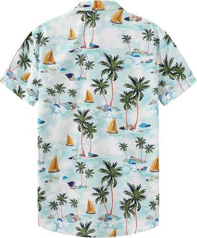 KYKU Hawaiian Shirt for Men: Beach Vacation Summer Short Sleeve Button Down Mens Shirts Casual Stylish in Saudi Arabia