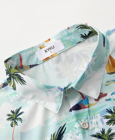 KYKU Hawaiian Shirt for Men: Beach Vacation Summer Short Sleeve Button Down Mens Shirts Casual Stylish in Saudi Arabia