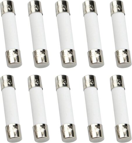 DealEnvy- (10 Pack) Microwave Fuses - 20amp 250v Ceramic, Slow-Blow, 6x30mm- Universal Replacement for GE WB27X10388 and Whirlpool, Kenmore, KitchenAid, Jenn-Air, Amana and Magic Chef in Saudi Arabia