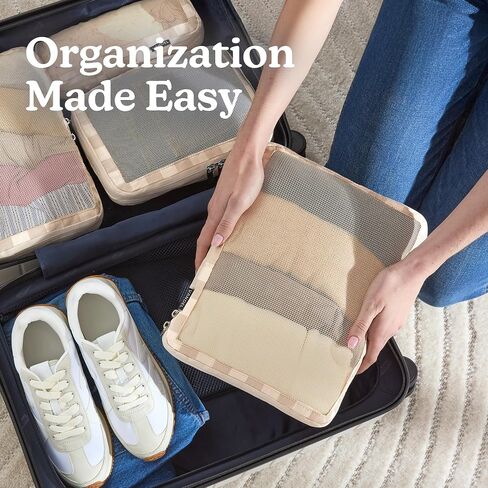 Vandel Space-Saving Compression Packing Cubes for Women, Men, Compressible Carry On Suit Case Organizer Luggage Packing Cubes for Travel Organizer Bags for Luggage and Backpacks, Suitcase Cube in Kuwait