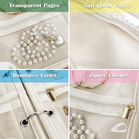 علبة منظم المجوهرات ، أكياس المجوهرات للسفر ، موثق المجوهرات مع 24 جهاز كمبيوترا صافية سحاب مخملية لتخزين الأقراط ، حلقات ، قلادة ، سوار ، مشاهدة (أسود) in Kuwait