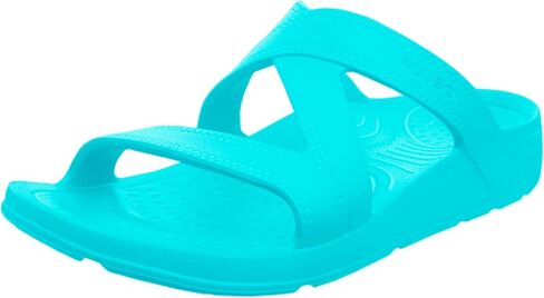 NUUSOL Women's Hailey Slide, Non-Slip Hiking/Plantar Fasciitis Footwear, Soft Cushion, Lightweight & Comfortable, Arch Support & Textured Footbed, Aurora Wave, Women 6 in Saudi Arabia