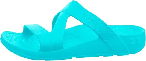 NUUSOL Women's Hailey Slide, Non-Slip Hiking/Plantar Fasciitis Footwear, Soft Cushion, Lightweight & Comfortable, Arch Support & Textured Footbed, Aurora Wave, Women 6 in Saudi Arabia