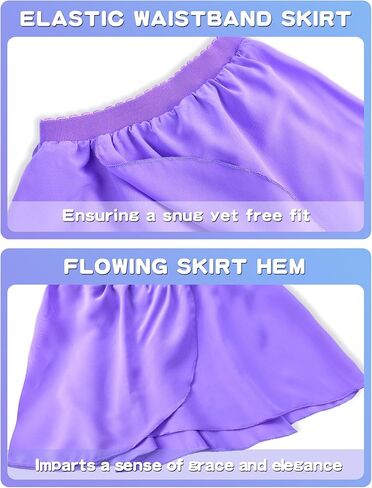 Girls Gymnastics Leotards Sleeveless Tumble Outfit with Removable Skirt Kids Dance Dress Combo in Kuwait