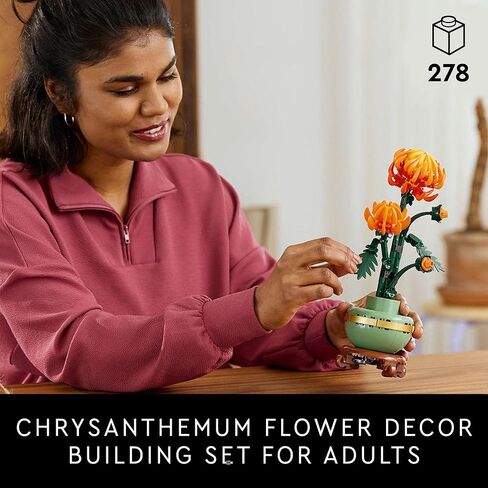 LEGO Botanicals Chrysanthemum Building Set for Adults Ages 18+ - Artificial Flower for Dinner Table Centerpieces & Decoration - Creative Birthday Gift Idea - 10368 in Saudi Arabia